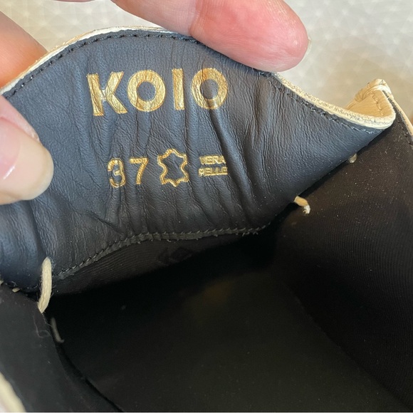NWOT Koio Siena Lace-Up Oxford Loafers in Ivory Leather 37 - Picture 7 of 7